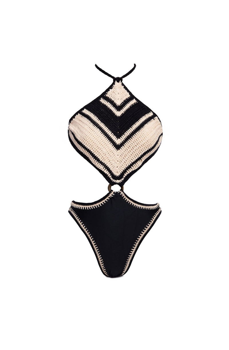 AREIA One Piece — Black & Off-White