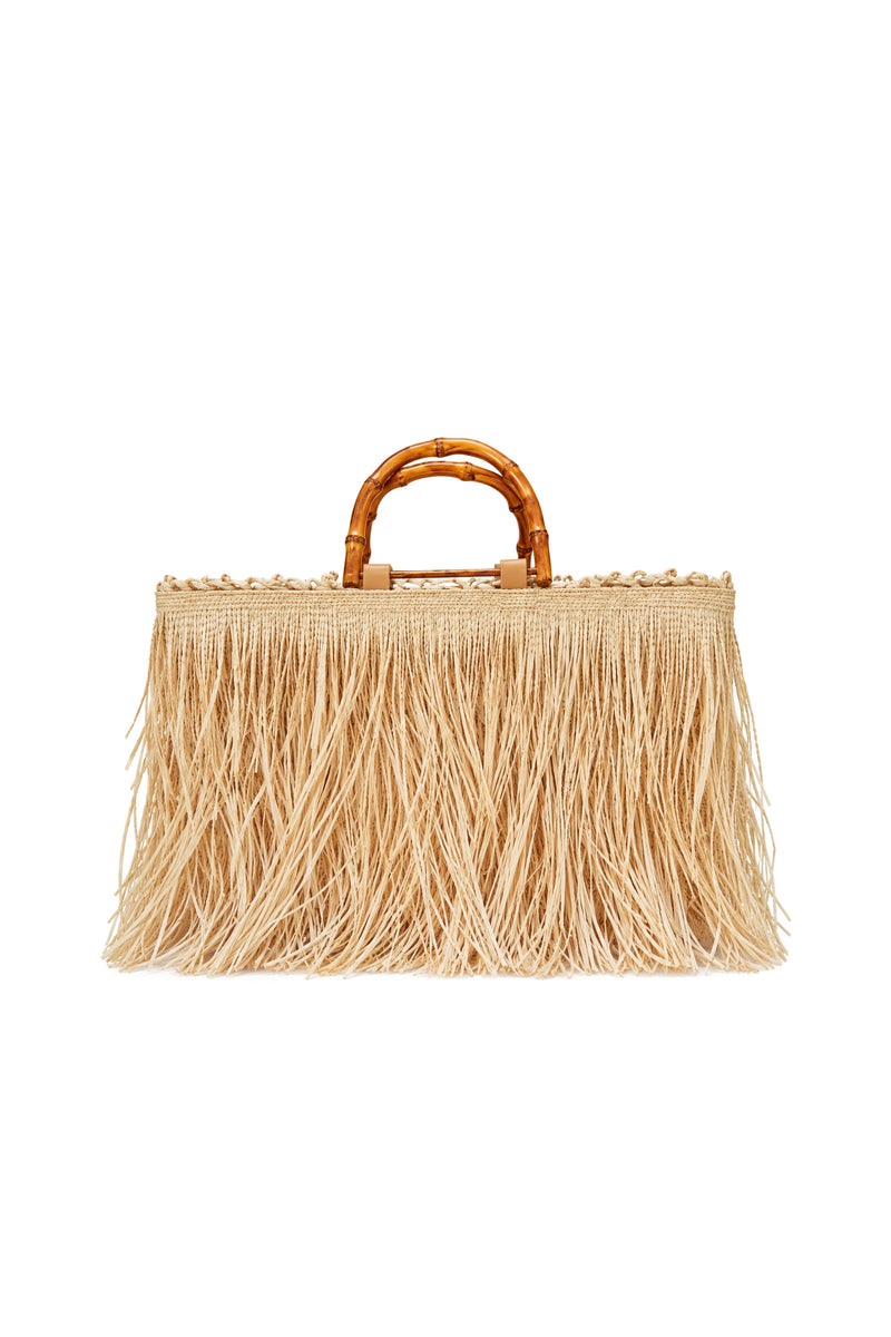 Buriti Raffia Fringe Tote