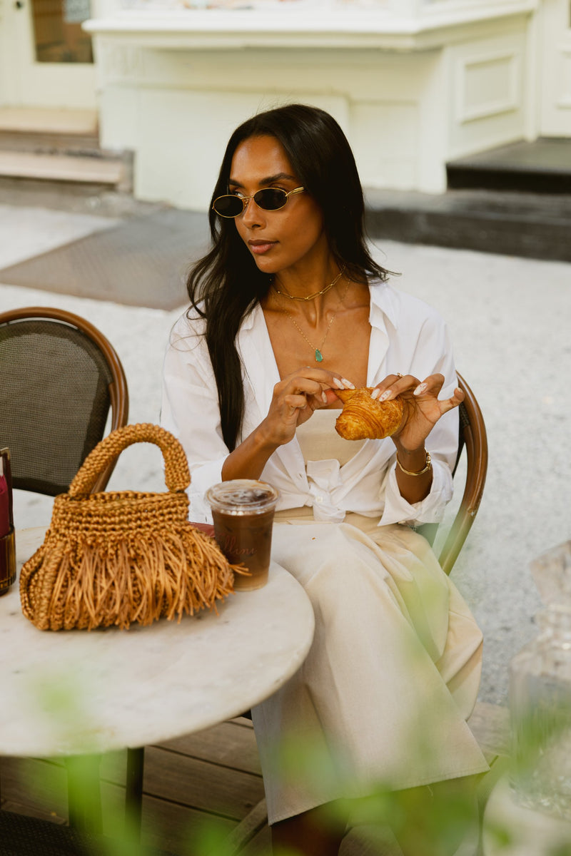 Rosa Fringe Camel