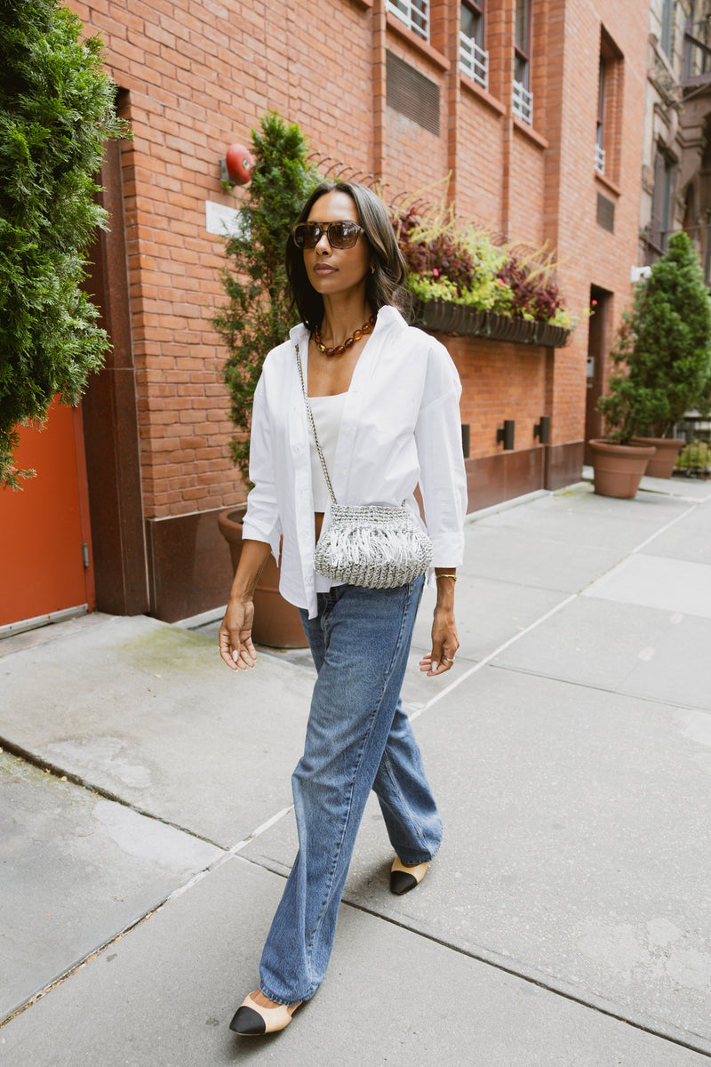 Rosa Fringe Silver
